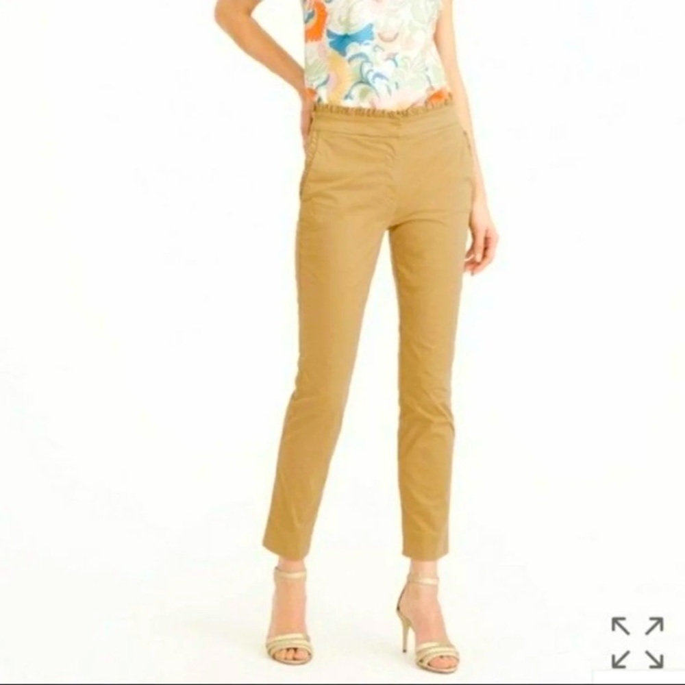 Ruffle detail khakis. Nwt JCrew